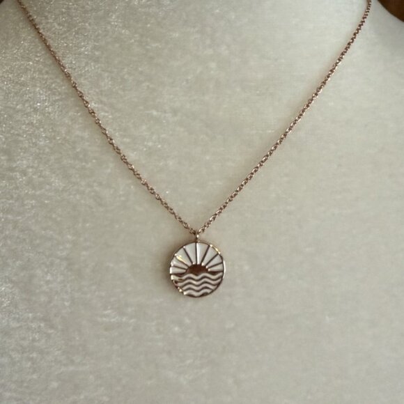 Pura Vida Sunrise to Sunset Rose Gold Pendant Necklace EUC Good Vibes - Picture 1 of 3